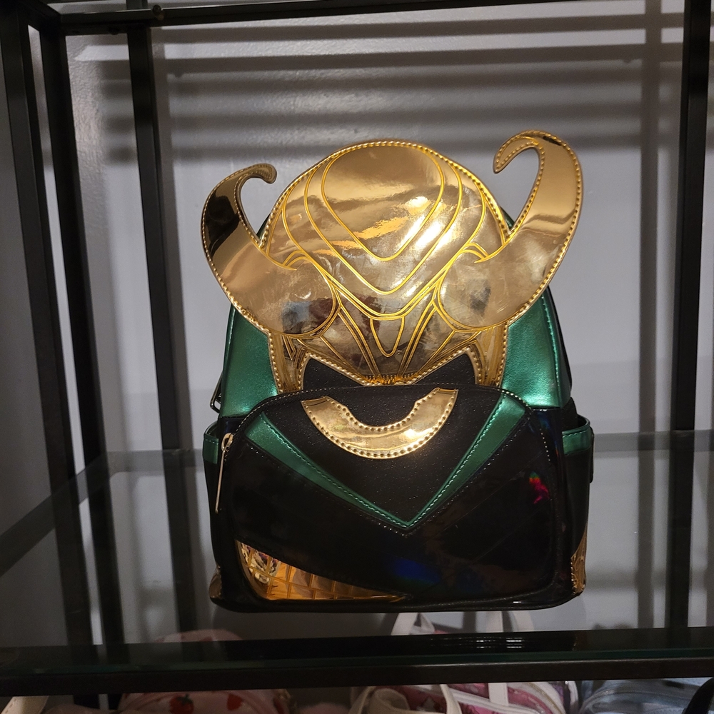 Disney Loungfl Infinity Saga Gold and Green Backpack